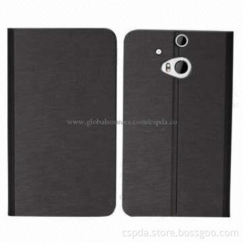 PU Flip Case for HTC One 2 with Multiple Angle Stand, All Buttons and Ports Available